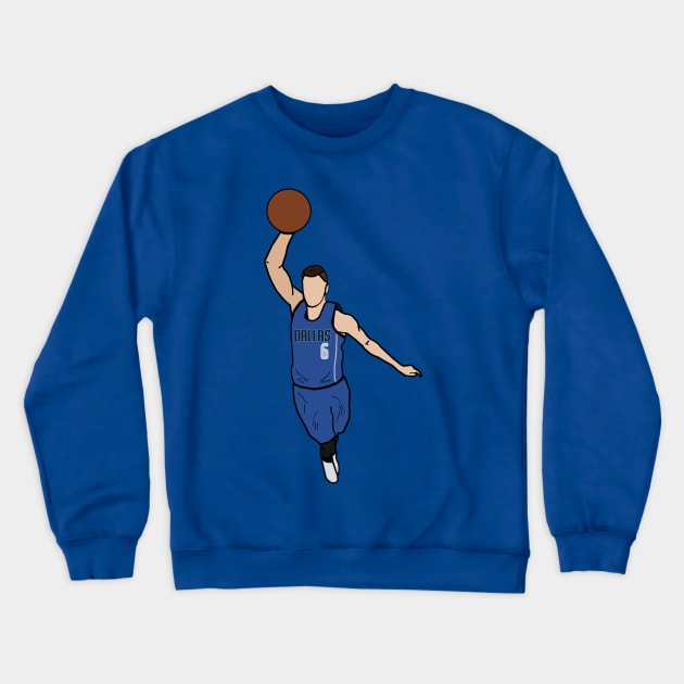 Kristaps Porzingis - Dallas Mavericks Crewneck Sweatshirt by xavierjfong